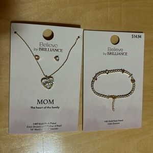 1 necklaces earrings and a bracelet